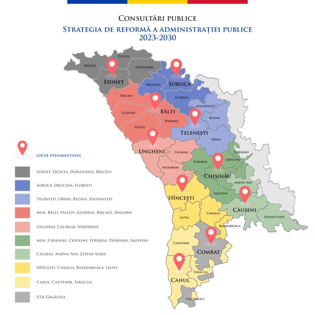Noua strategie de reformă a administrației publice pentru 2023-2030: Guvernul organizează consultări publice regionale.