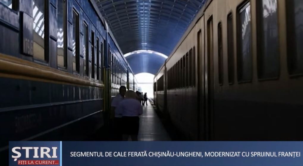 Segmentul de cale ferată Chișinău-Ungheni, modernizat cu sprijinul Franței.