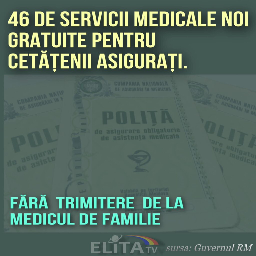 Fără bilet de trimitere de la de la medicul de familie. Cetățenii asigurați vor putea beneficia de consultațiile medicilor specialiști de profil și mai multe servicii medicale.