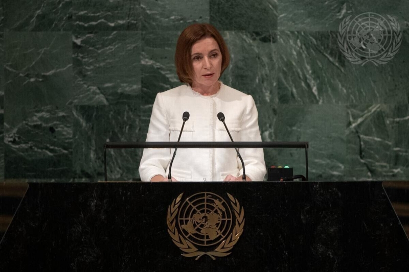 Maia Sandu a cerut, de la tribuna ONU, retragerea trupelor ruse din Republica Moldova și distrugerea munițiilor din depozitele de la Cobasna.
