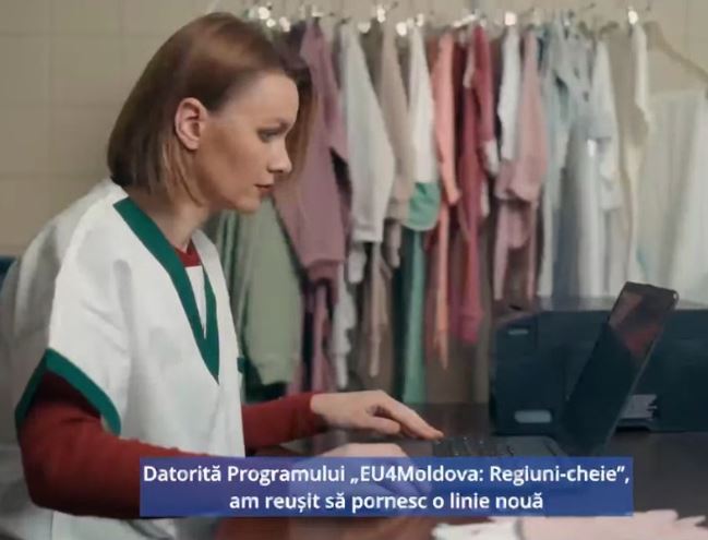 Poveste de succes: O nouă linie de producere a hainelor pentru copii a fost lansată la Ungheni, cu susținerea UE și PNUD Moldova.