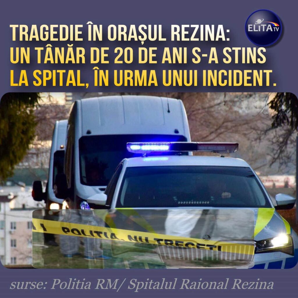 Tragedie în orașul Rezina: un tânăr de 20 de ani a ajuns în comă la spital, în urma unui incident. După patru ore de intervenții medicale, tânărul s-a stins.