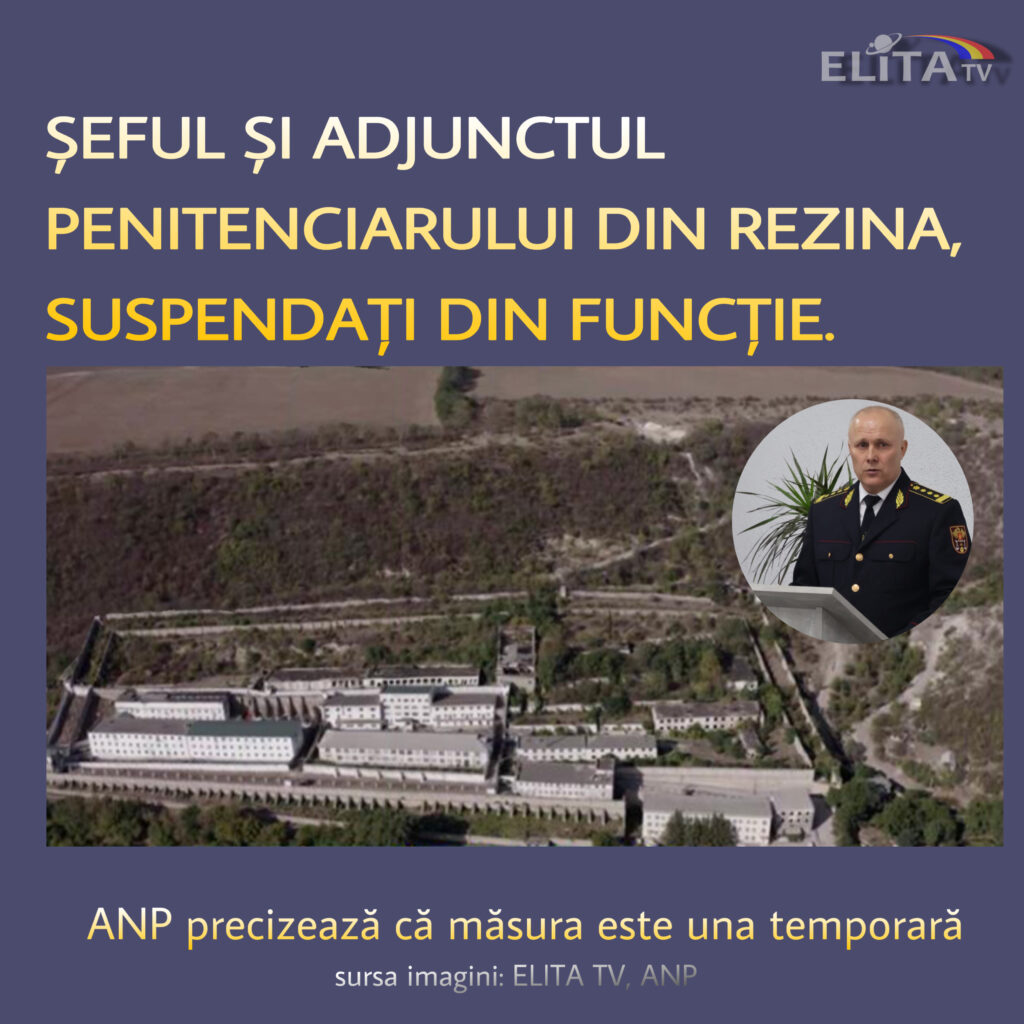 Conducerea Penitenciarului din Rezina, suspendată din funcție.