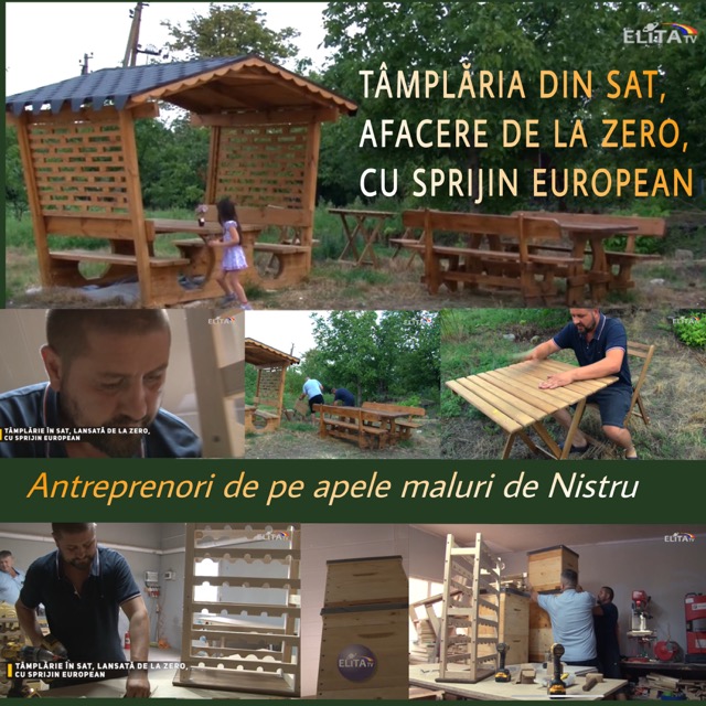 Tâmplărie în sat, lansată de la zero, cu sprijin european. Stupi și mobilier pentru clienți din satele raionului Rezina