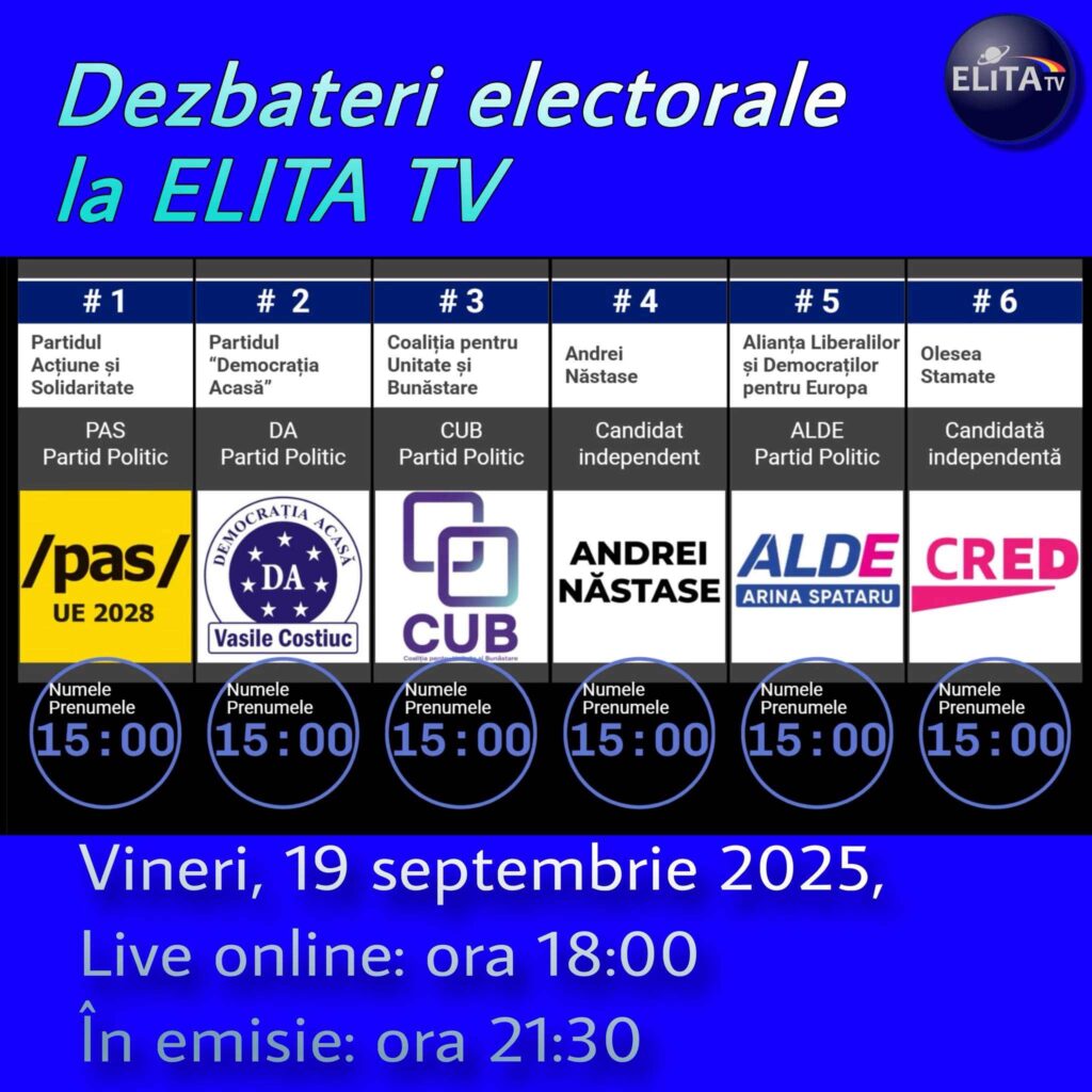 Dezbateri Electorale 2025 la ELITA TV: PAS și CUB